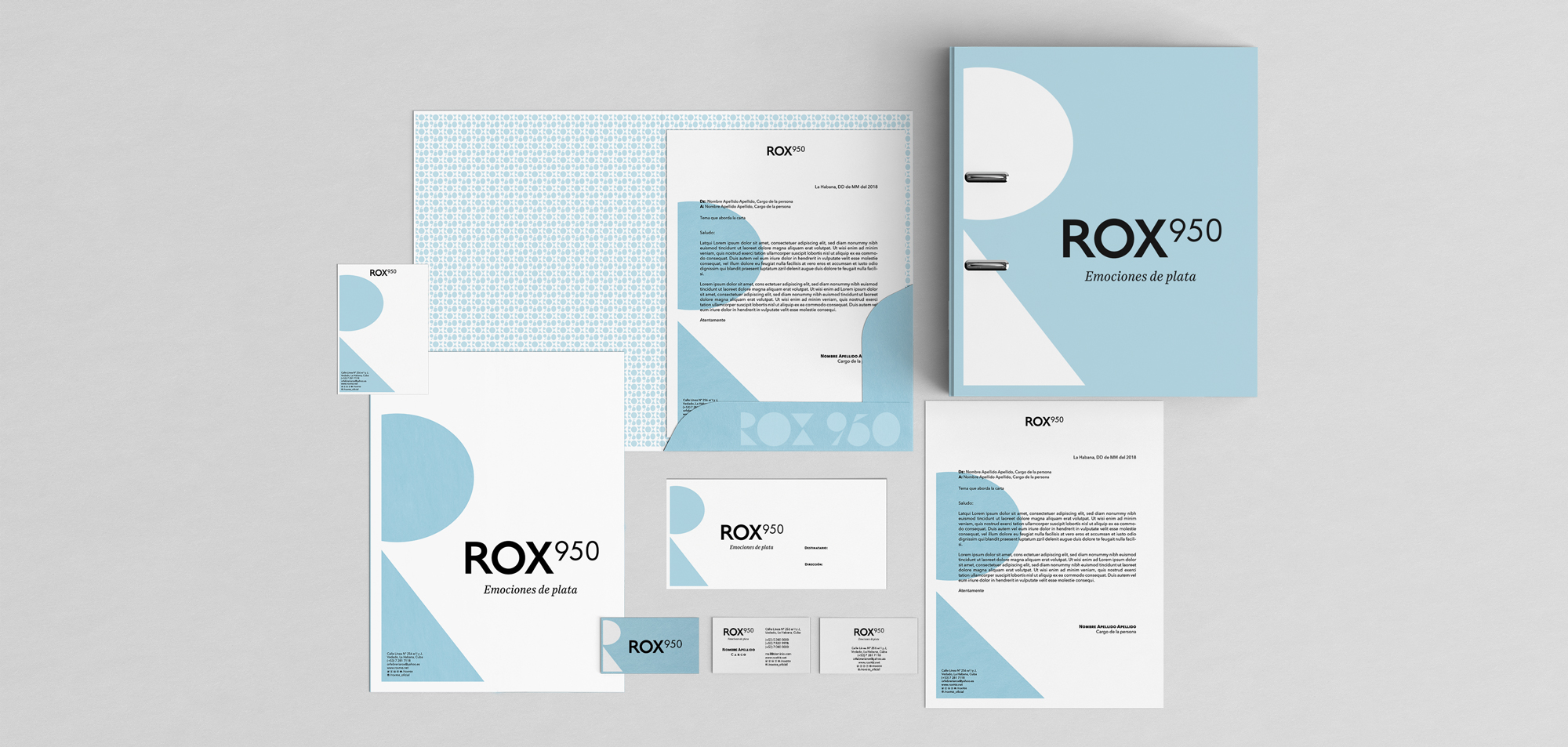 Rox 950. Branding_diseño papelería
