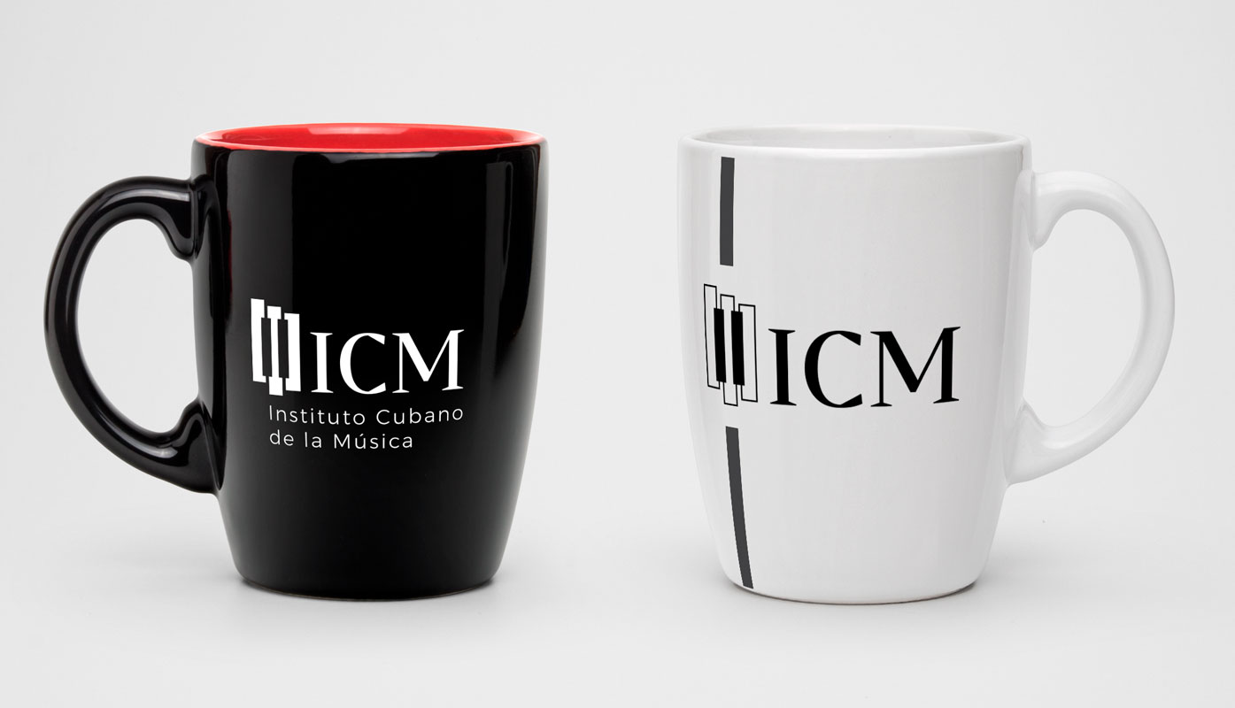 Instituto Cubano de la Música-la marca sobre tazas