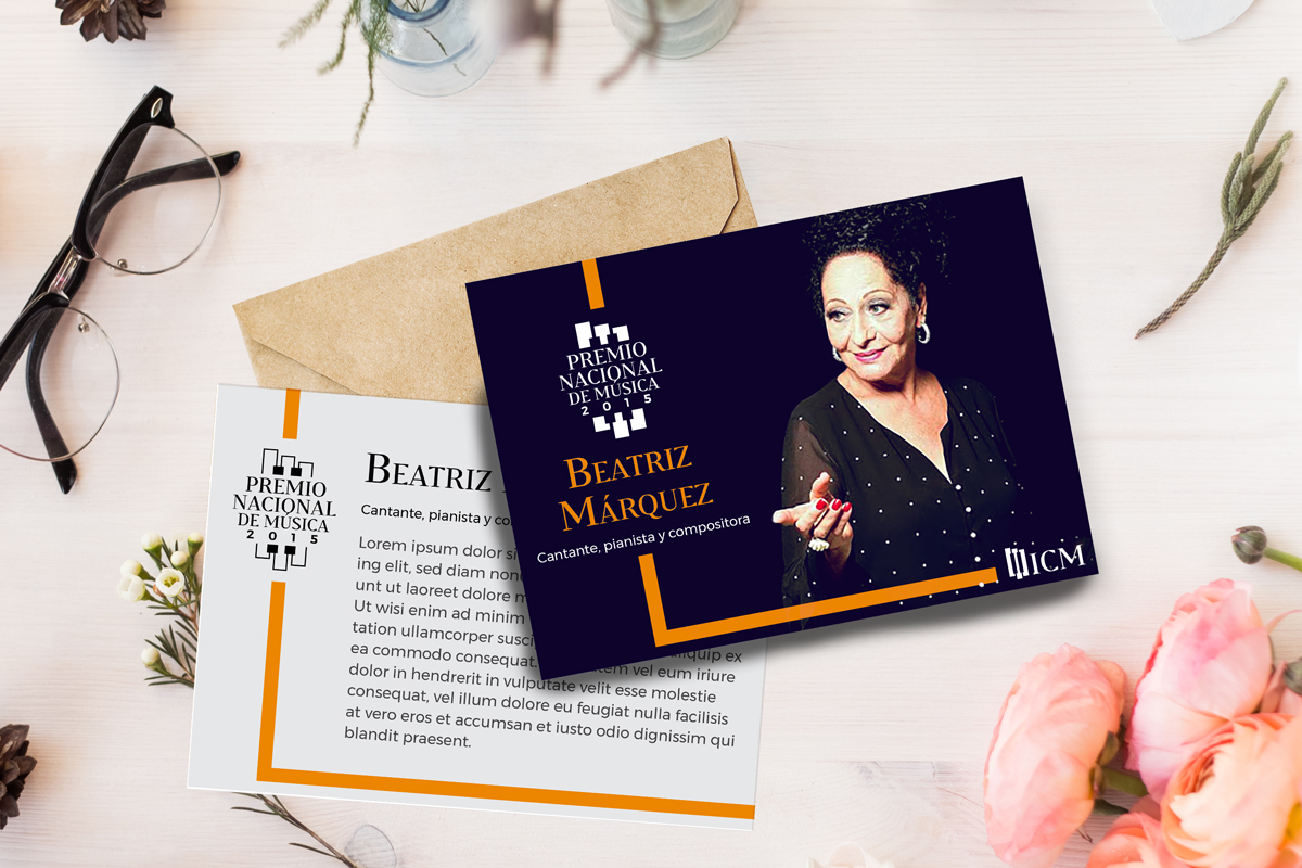 Premio Nacional de Música-diseño de postal