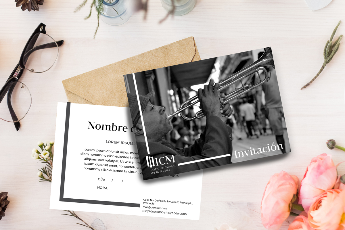 Instituto Nacional de la Música-diseño de invitación