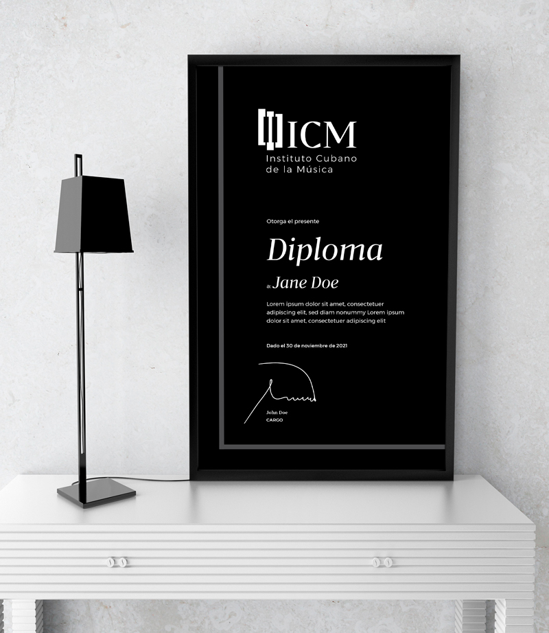 Instituto Nacional de la Música-diseño de diploma