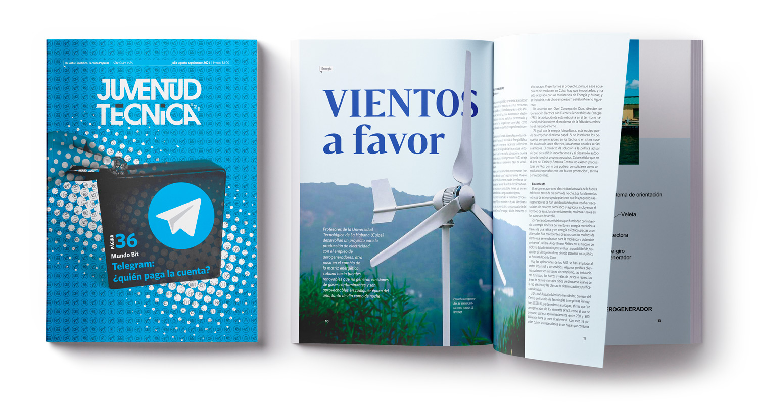 Diseños editorial para la revista Juventud Técnica