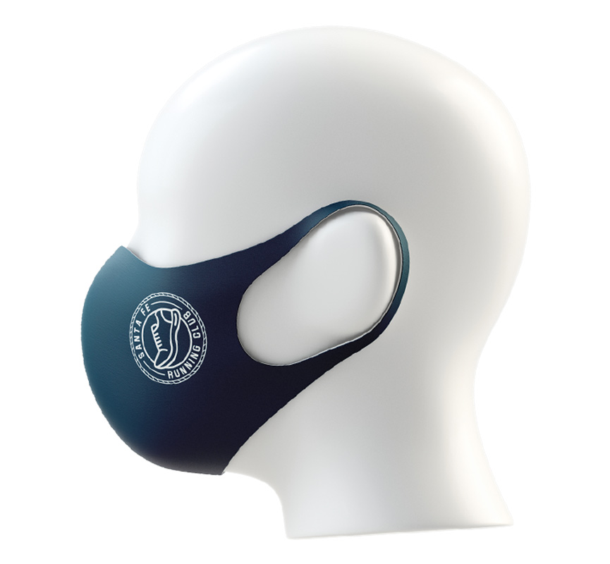 Santa Fe Running Club-marca aplicada sobre mascarilla