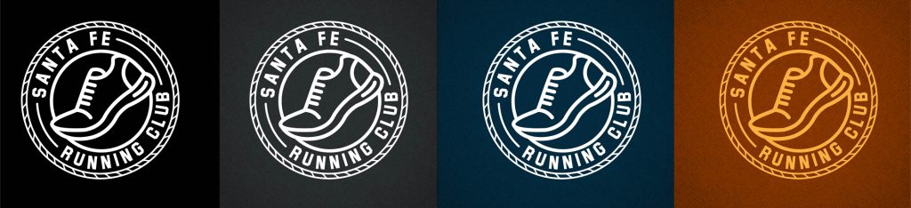 Diseño de marca para el Santa Fe Runnign Club_versiones de la marca