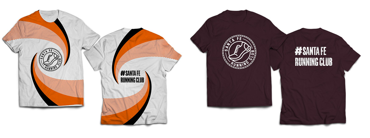 Diseño de tshirt para el Santa Fe Runnign Club_