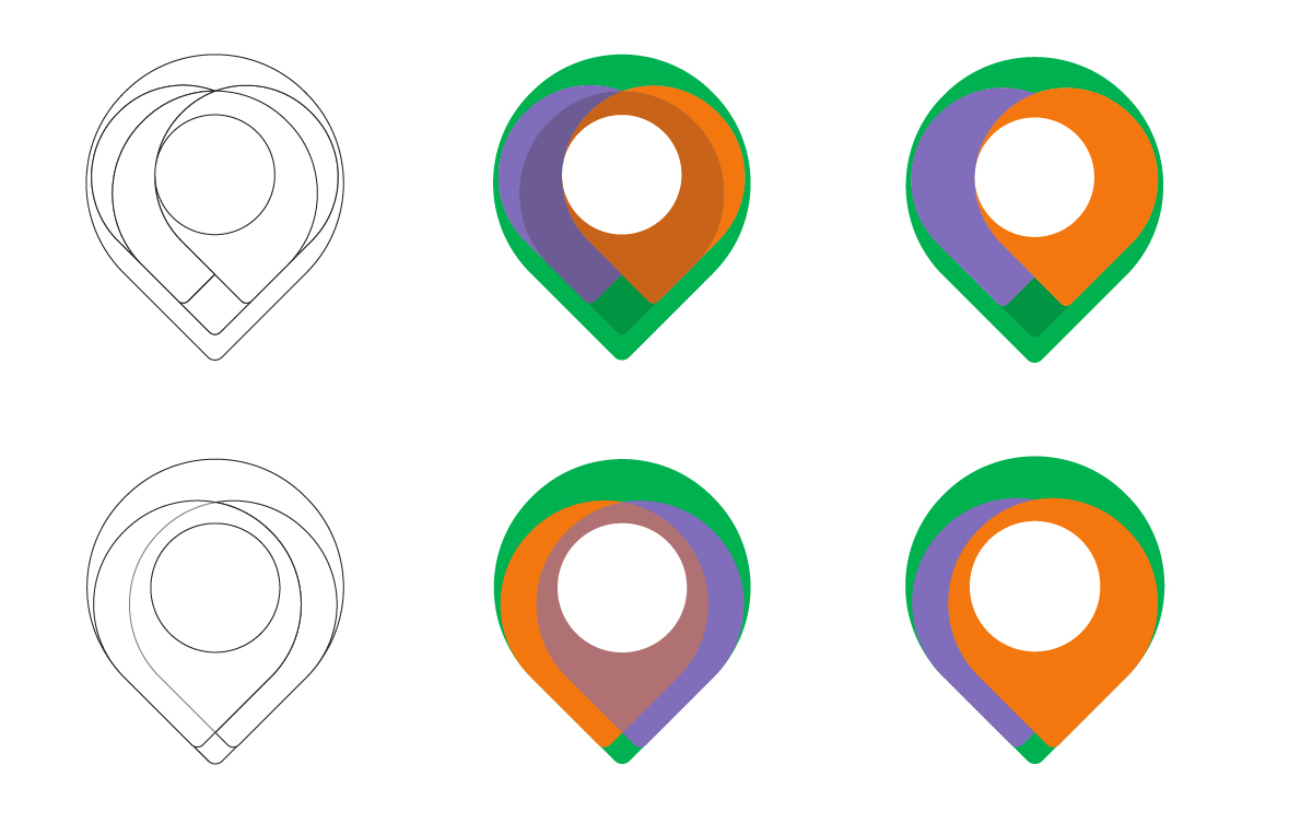 Diseño de marca para Mapa Joven Cuba_versiones