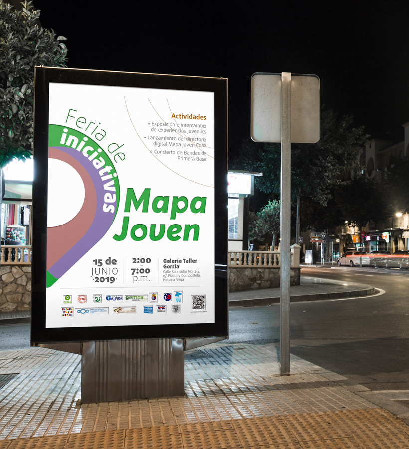 Diseño de marca para Mapa Joven Cuba_cartel