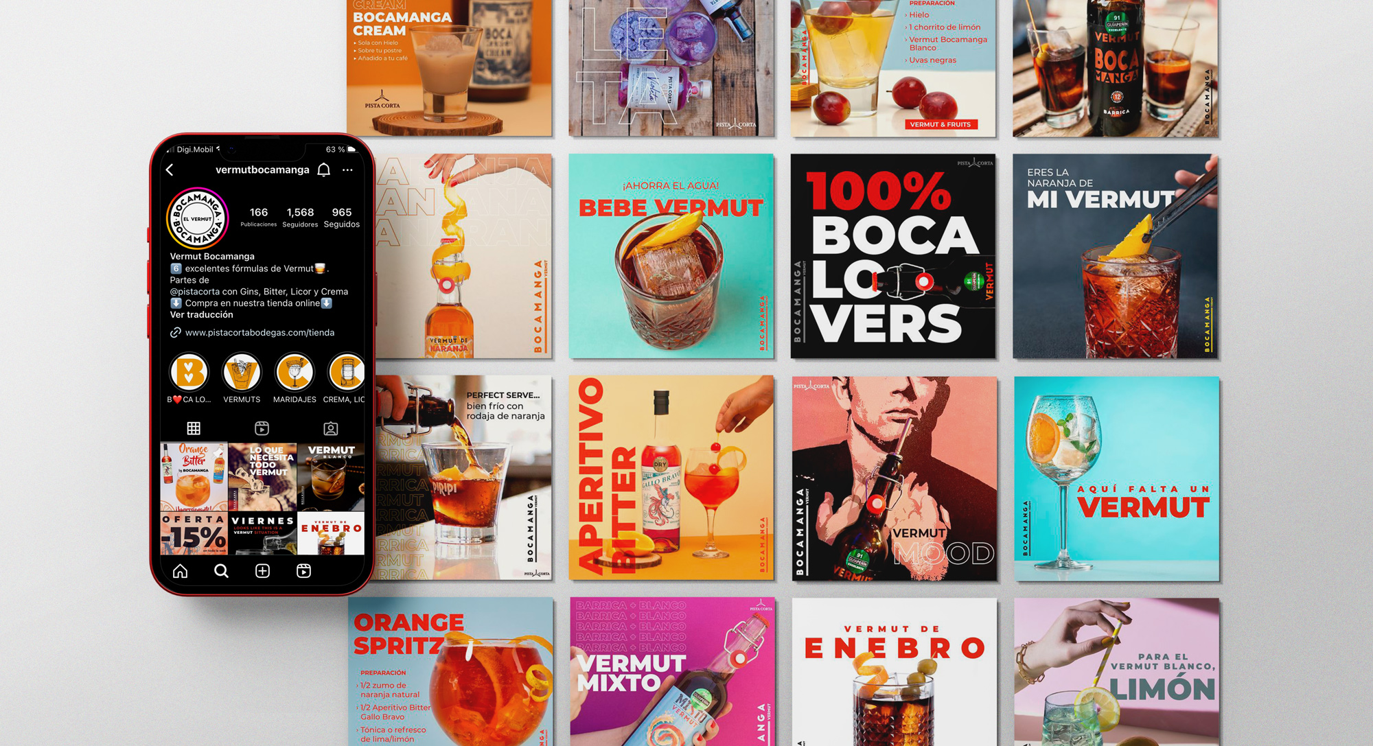 Diseños para Pista Corta Bodegas. Feed de redes sociales