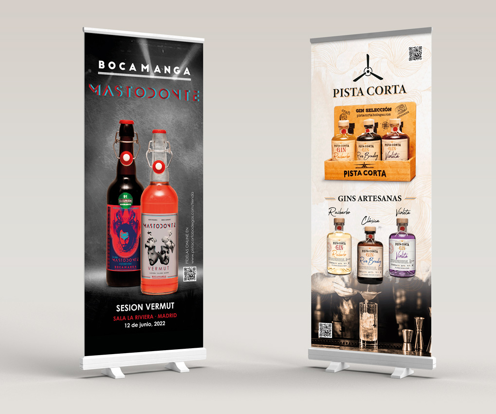 Diseños para Pista Corta Bodegas. Diseño de roll-ups