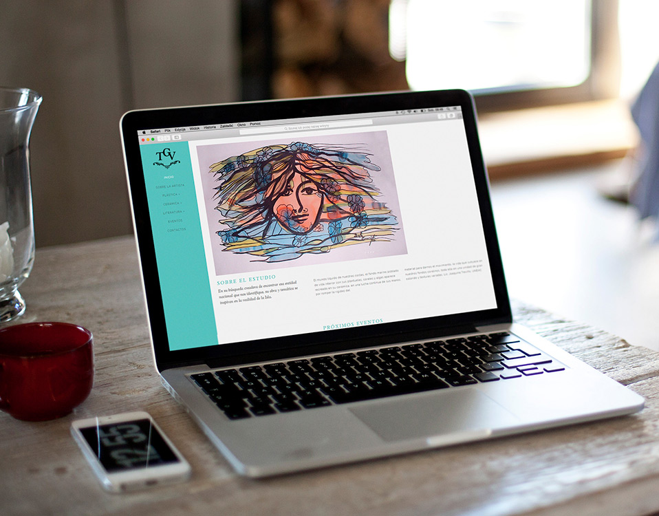 Diseño de la página web de la artista Teresita Gómez Vallejo